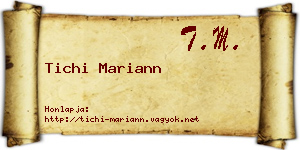 Tichi Mariann névjegykártya